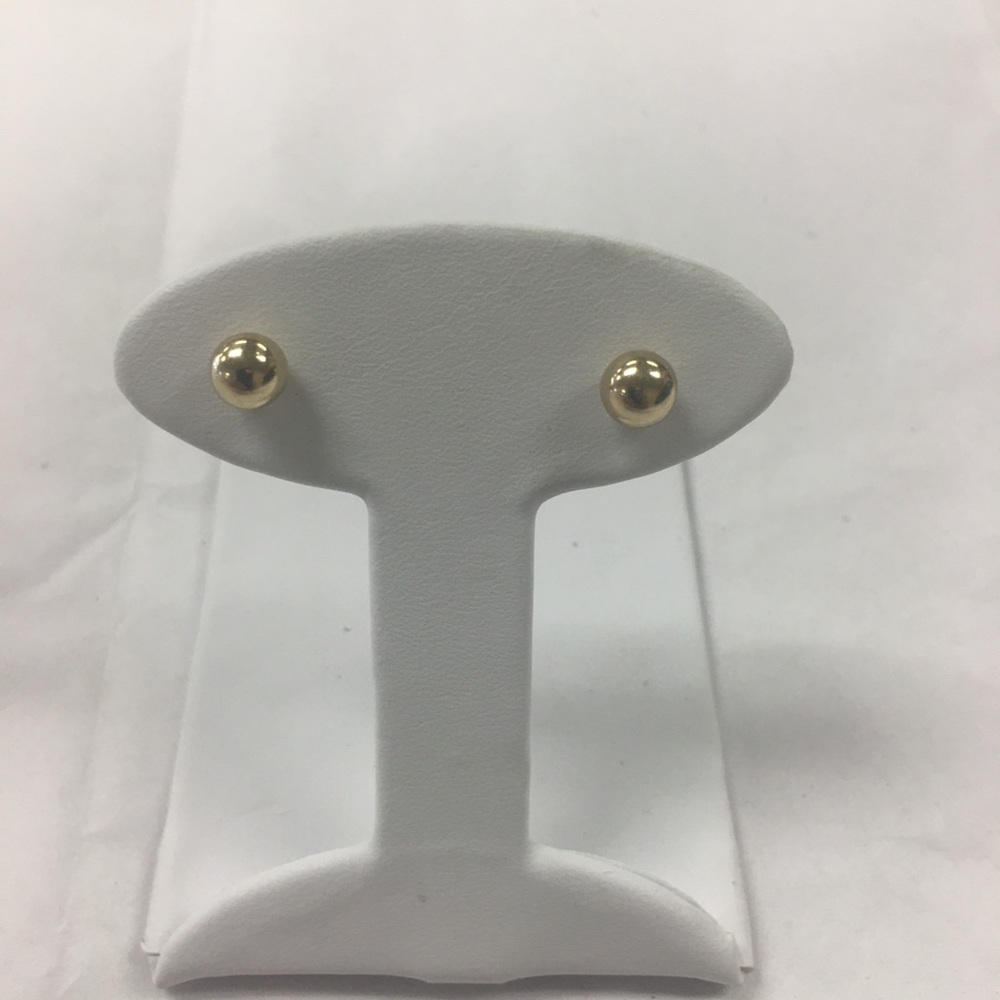 NEW 14K gold  stamped ball earrings 6mm